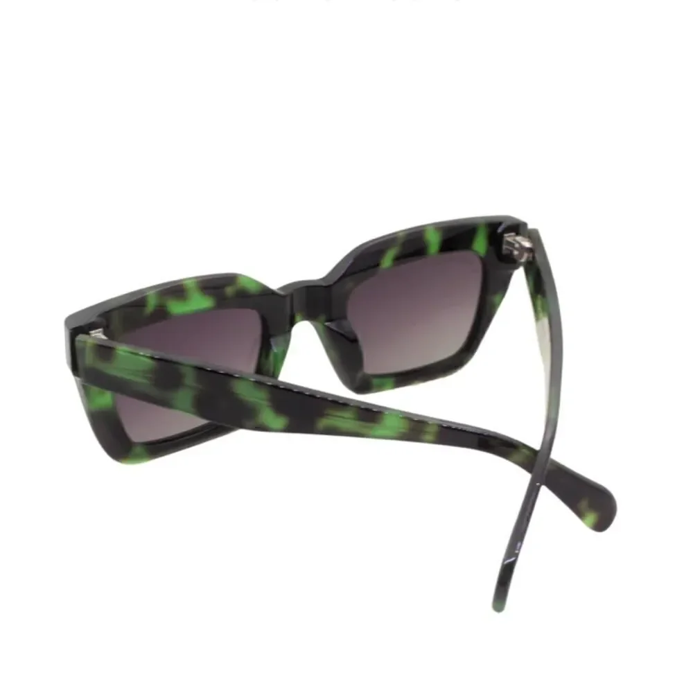 Anthropologie x Transparent Sunglasses Marnie Green Tie Dye Polarized NWT